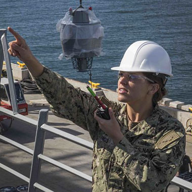 Navy LT Female Working